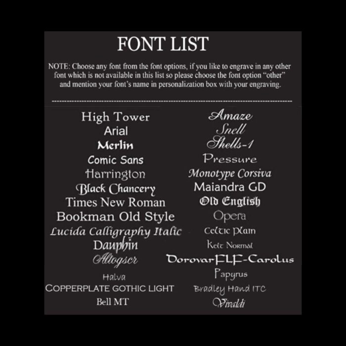 Font List