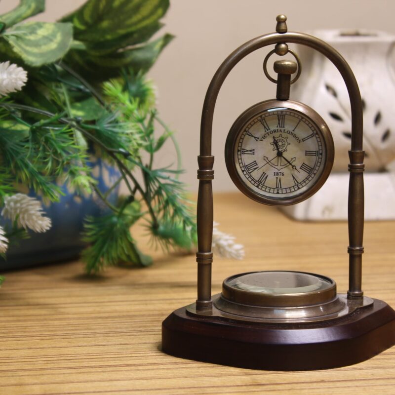 Nautical Maritime Antique Brass Clock